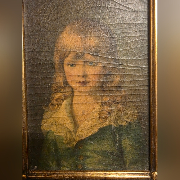 Vintage Gold Framed Portrait Art Prince Octavius of BRITAIN KING GEORGE III Son - Picture 8 of 13